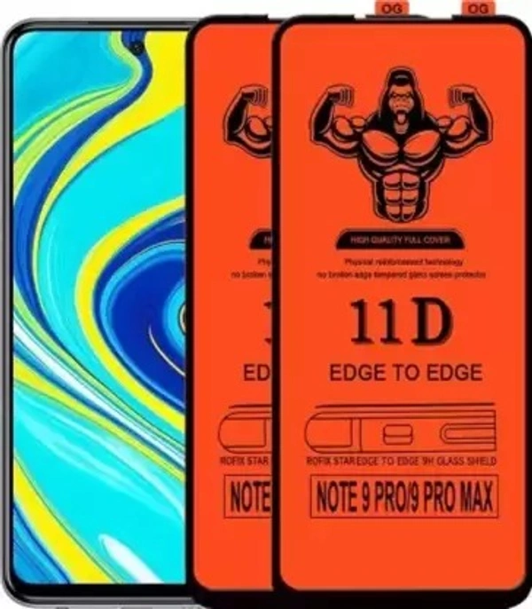 Redmi Note 9 Pro Max-11D (Pack of 2) (Pack of 2) 9H Edge To Edge Tempered Glass for Xiaomi Redmi Note 9 Pro Max-11D (Pack of 2) (Pack of 2)