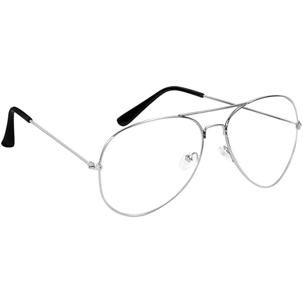 प्रोटेक्टेड एविएटर यूनीसेक्स सनग्लास (क्लियर/पारदर्शी) - Free Size, White