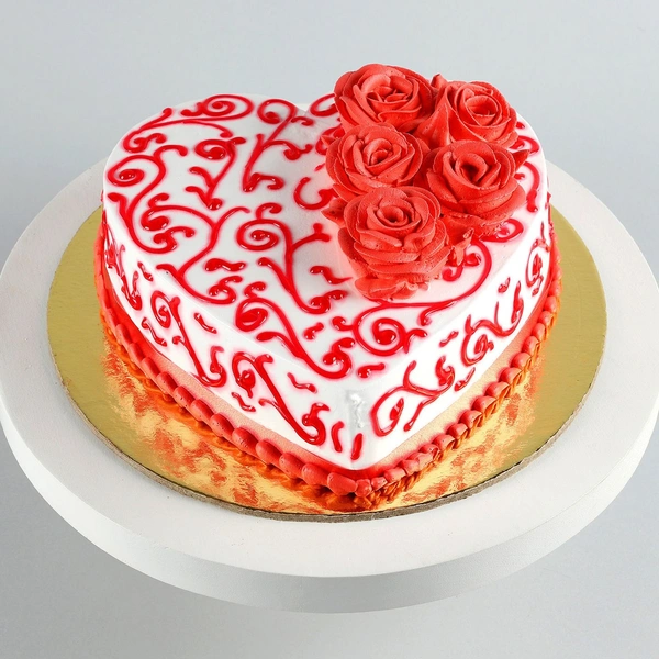 Rose Heart Chocolate Cake - 2 Pound
