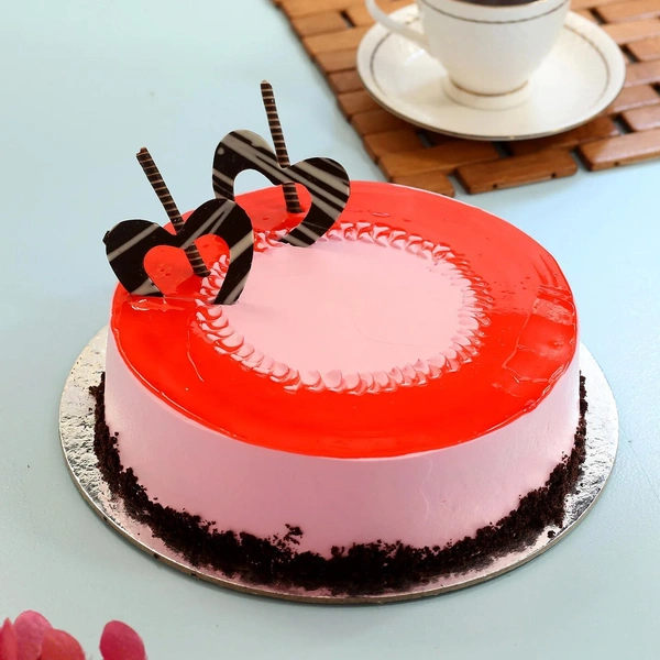 Red Glaze Strawberry Cake - 2 Pound