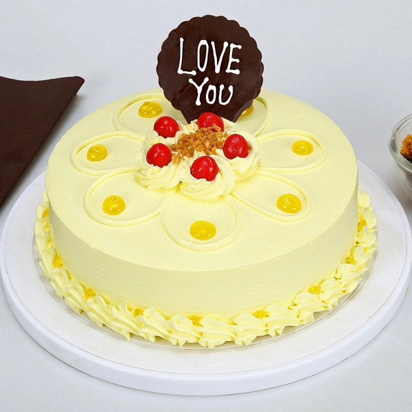 Love U Valentine Butterscotch Cake - 2 Pound