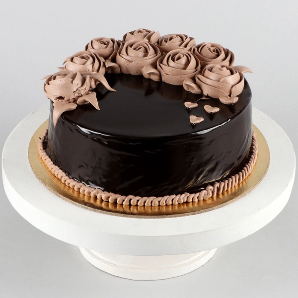 Chocolate Rose Designer Cake - 2 Pound