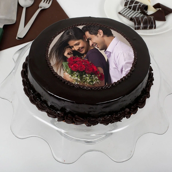 Chocolate Fantasy Photo Cake - 2 Pound