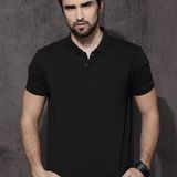 BUY 2 GET 500 OFF. Solid Polo neck T-SHIRT  With pocket  - White And Drak Black, 2, XXL
