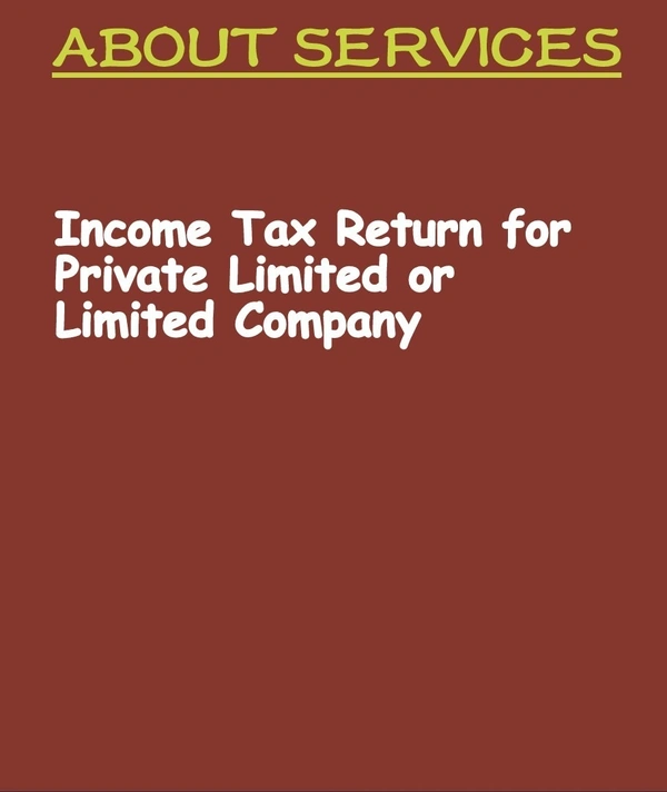 ITR-6 (Income Tax Return for Private Limited or Limited Company)