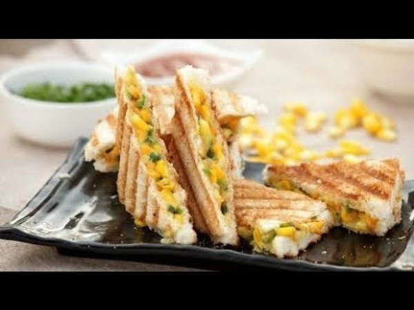 vegetable sweetcorn grill sandwich 