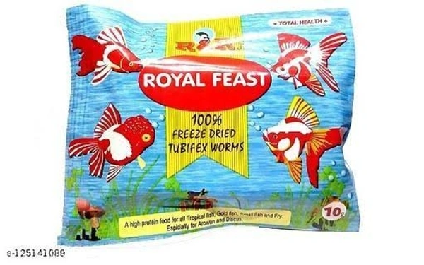 Freeze Dried Tubiflex Worms for Feeding All Fishes | 10 Gm Per Pack