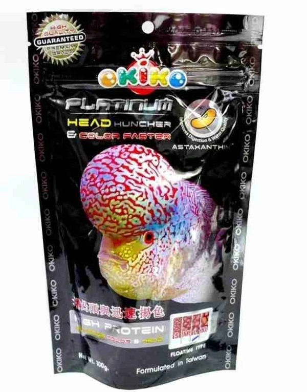 Okiko Platinum Head Huncher & Color Faster | For All Flower Horn Breed 