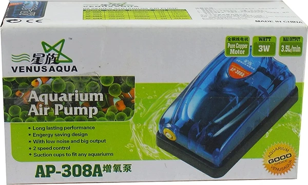 Aquarium Air Pump|Single Nozzle|Venus Aqua AP-308A|Power:3 Watt