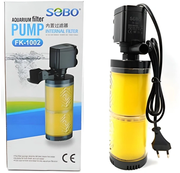 Aquarium Internal Filter / Power Filter|Model: SOBO FK-1002|Power:10 Watt_F.Max:1000 L/H 