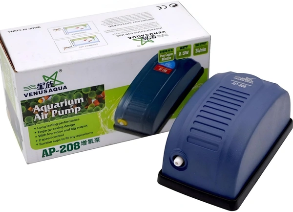 Aquarium Air Pump|Venus Aqua AP-208|Single Nozzle|Power: 2.5 Watt 