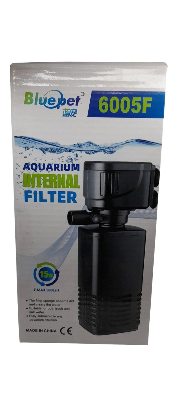 Aquarium Internal Filter / Power Filter | BLUEPET 6005F | Power: 15 W_F.Max: 880L/H