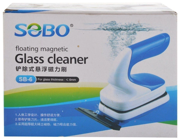 SOBO Aquarium Magnetic Glass Cleaner|Suitable Upto 5mm Glass Thickness|Model: SB-6