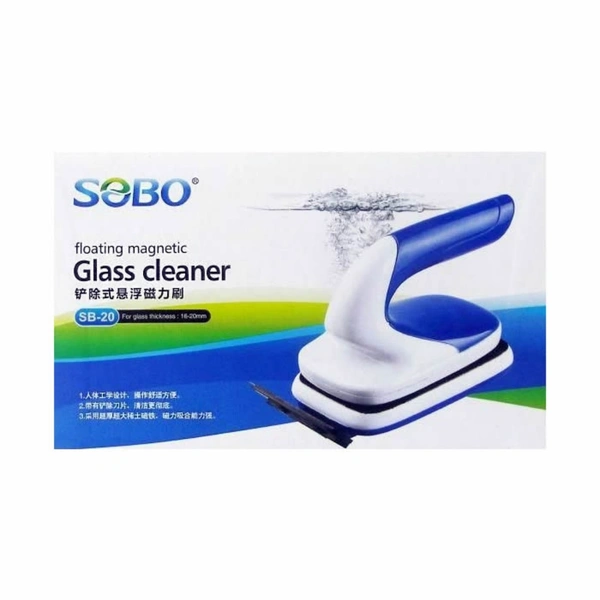 SOBO Aquarium Magnetic Glass Cleaner|For Glass Thickness 16mm-20mm|Model:SB-20