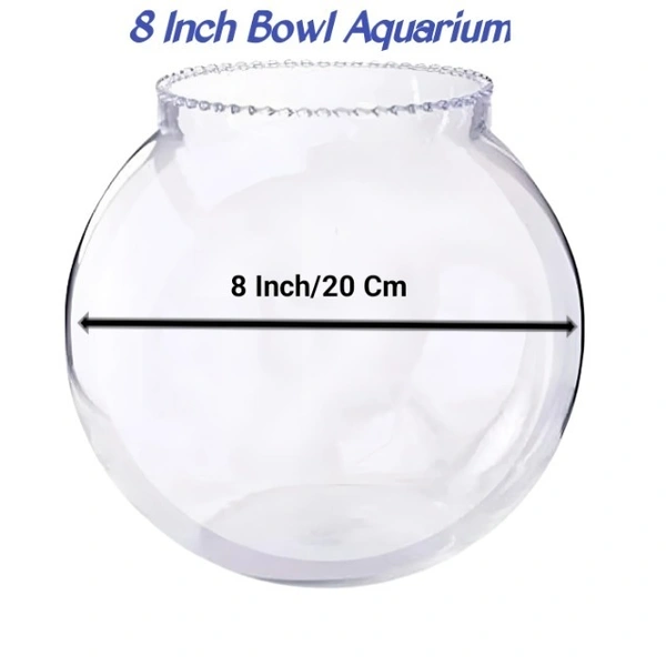 8 Inch Crystal Clear Serenity Glass Bowl Aquarium