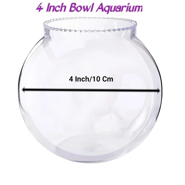 4 Inch Crystal Clear Serenity Glass Bowl Aquarium