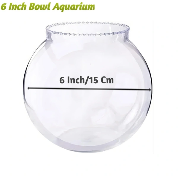 6 Inch Crystal Clear Serenity Glass Bowl Aquarium