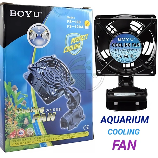 BOYU Aquarium Cooling Fan FS 120A – Powerful Clip-On Chiller for Tropical Tanks