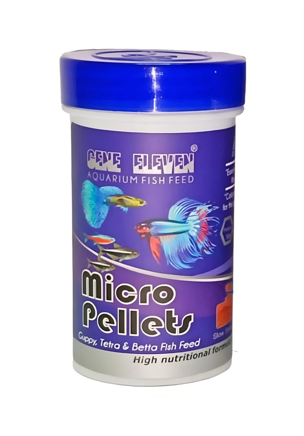 Gene Eleven Micro Pellet Fish Food For All Small Mouthed Fish| 100 Gm