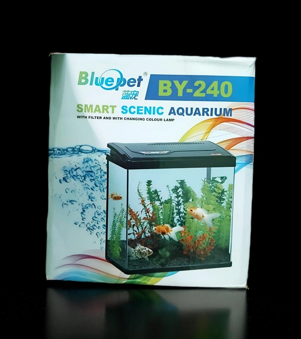 Bluepet BY-240 Smart Scenic Aquarium: All-in-One Fish Tank Kit with LED Light & Filter