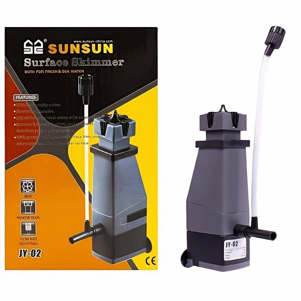 SunSun JY-02 Aquarium Surface Skimmer 3W for Clean & Clear Water | 300 L/H Flow Rate
