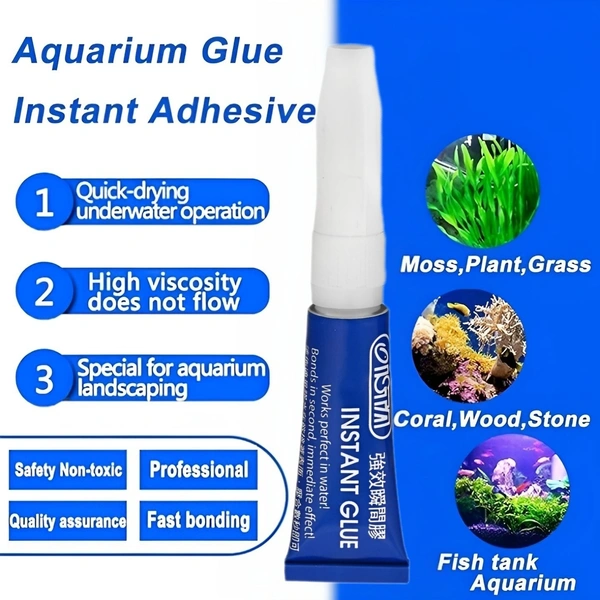 Aqua Green Pet Aquascaping Glue: Secure & Safe Adhesive for Aquariums - Bonds Corals, Plants & Rocks - 4 Gm