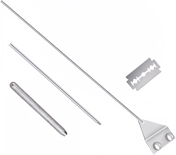 Stainless Steel Aquarium Algae Scraper with Razor Blade | Heavy-Duty Glass Cleaner Tool for Fish Tanks