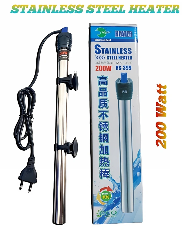 200W Stainless Steel Aquarium Heater | Automatic Submersible Fish Tank Water Heater