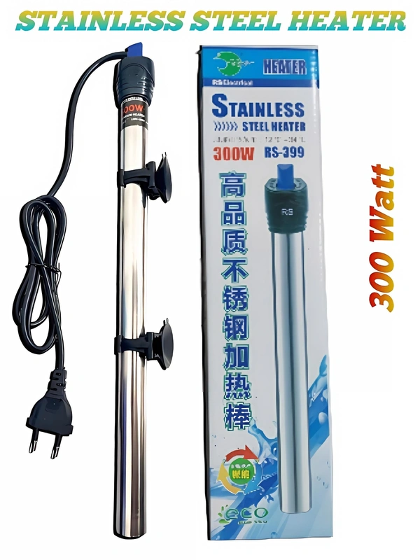 300W Stainless Steel Aquarium Heater | Automatic Submersible Fish Tank Water Heater for Tropical & Cold-Water Fish