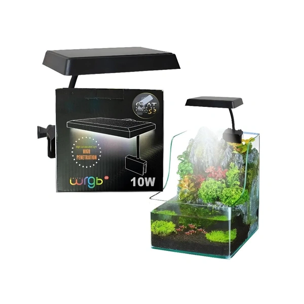 Aquarium & Terrarium LED Light 10W | Blue Pet Flat Nano S3 WRGB  – Full Spectrum High Penetration Plant Growth Lamp