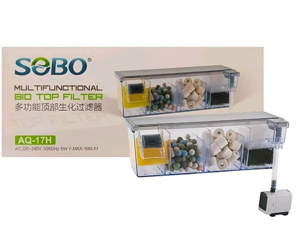 SOBO Multifunctional Bio Top Filter AQ 17H  for Efficient Water Filtration