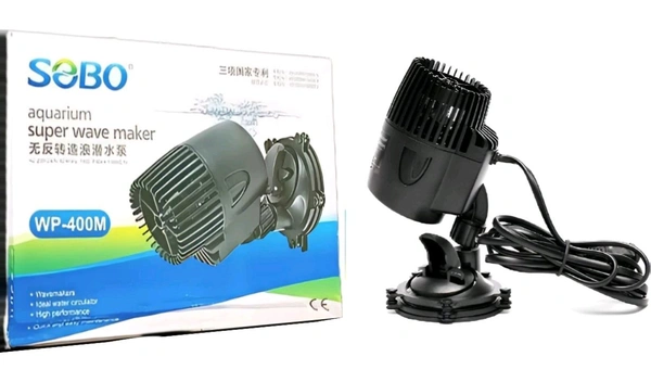 Aquarium Wave Maker Pump – SOBO WP 400M 3000 L/h High Flow Circulation Pump (6W, Silent Operation) for Freshwater & Marine Tanks