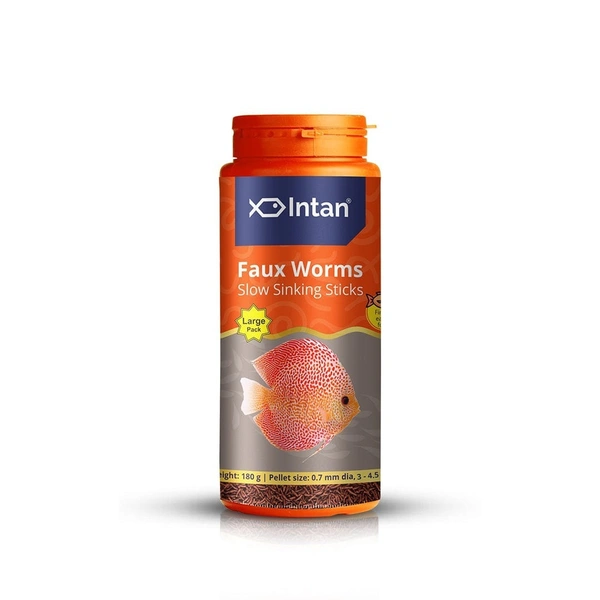 Intan Faux Worms – High-Protein Slow Sinking Fish Food for Discus, Loaches, Tetras & Cichlids