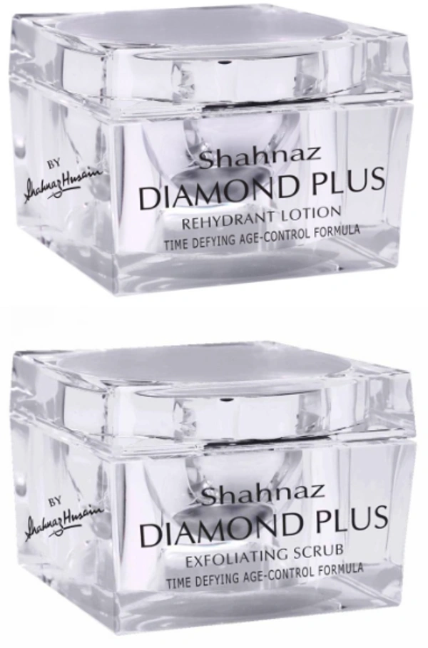 Shahnaz Husain Diamond Plus Scrub- 40GM and Diamond Plus Lotion - 40GM