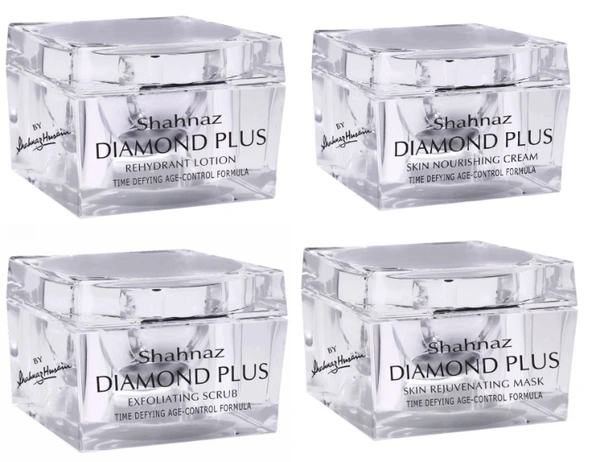 Shahnaz Husain Diamond Plus Kit (Scrub - 40GM, Lotion - 40GM, Mask - 50GM, Cream - 40GM) with Shamoon - 100ML