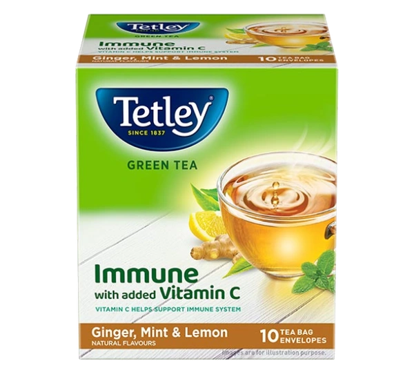 Tetley Green Tea Bags Lemon & Honey - 10S
