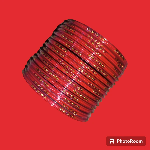 Sandip Bangles - Red, 2/8, 1 Box = 24 Bangles