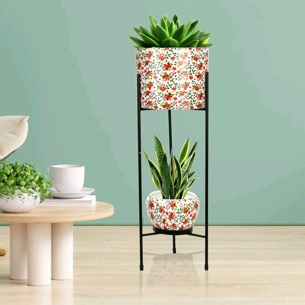 Mettal Pot Stand Dubble 