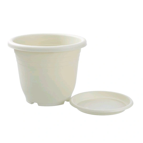 Plastic Pot 21" White