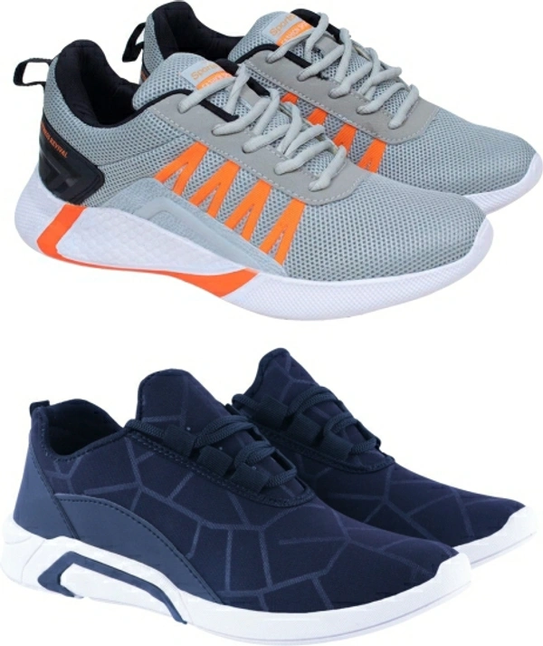 BIRDE Combo Pack of 2 Sports Shoes Running Shoes For Men - blue , 6