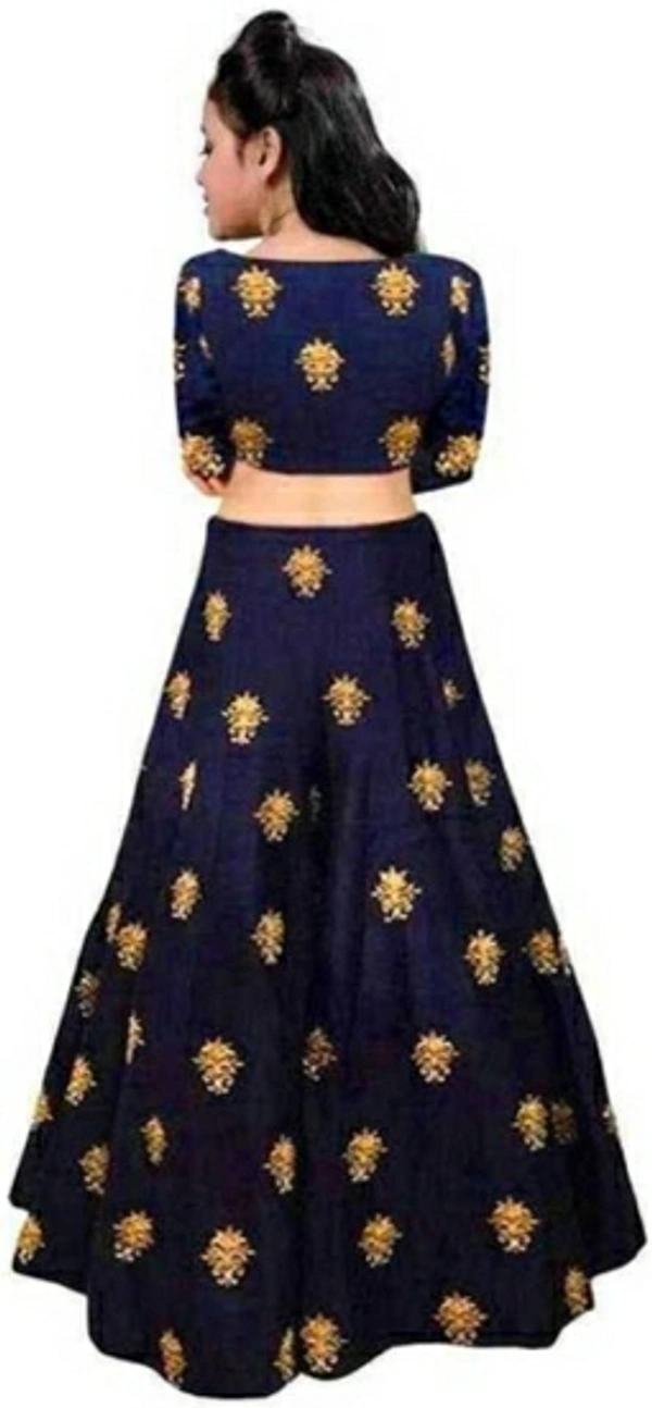 21st Fashion Semi Stitched Lehenga Choli - Blue, 14 Days Return Policy, No questions asked.