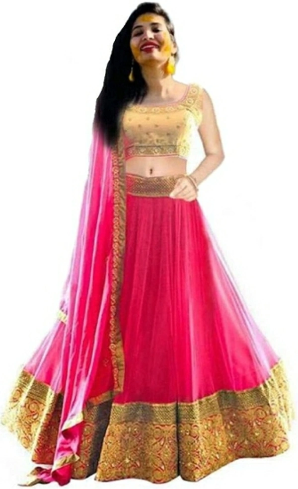 dholida fab Semi Stitched Lehenga Choli - Pink, 14 Days Return Policy, No questions asked.