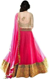 dholida fab Semi Stitched Lehenga Choli - Pink, 14 Days Return Policy, No questions asked.