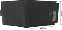 LOREM Men Casual Black Artificial Leather Wallet - Black