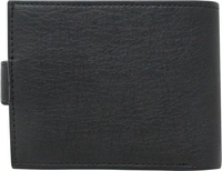 LOREM Men Casual Black Artificial Leather Wallet - Black