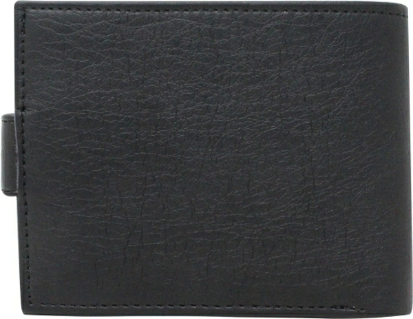 LOREM Men Casual Black Artificial Leather Wallet - Black
