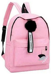 Nidhi Stylish Pink Backpack 20 L Backpack - 14 Days Return Policy, No questions asked., Black, Grey, Pink, Sky Blue, Capacity: 20 L
