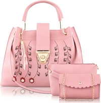 LIKE STYLE Women Pink Shoulder Bag - BEIGE, BLACK, BLUE, GREY, PINK, 14 Days Return Policy, No questions asked., Width x Height : 28 cm x 25 cm