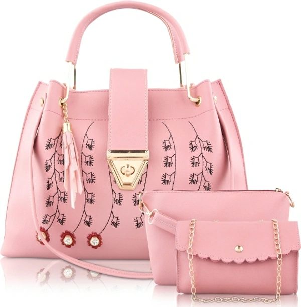 LIKE STYLE Women Pink Shoulder Bag - BEIGE, BLACK, BLUE, GREY, PINK, 14 Days Return Policy, No questions asked., Width x Height : 28 cm x 25 cm