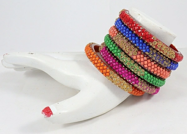 NMII Glass Zircon Bangle Set - 10 Days Return Policy, No questions asked.Hurry, Only 4 left!, 2-4